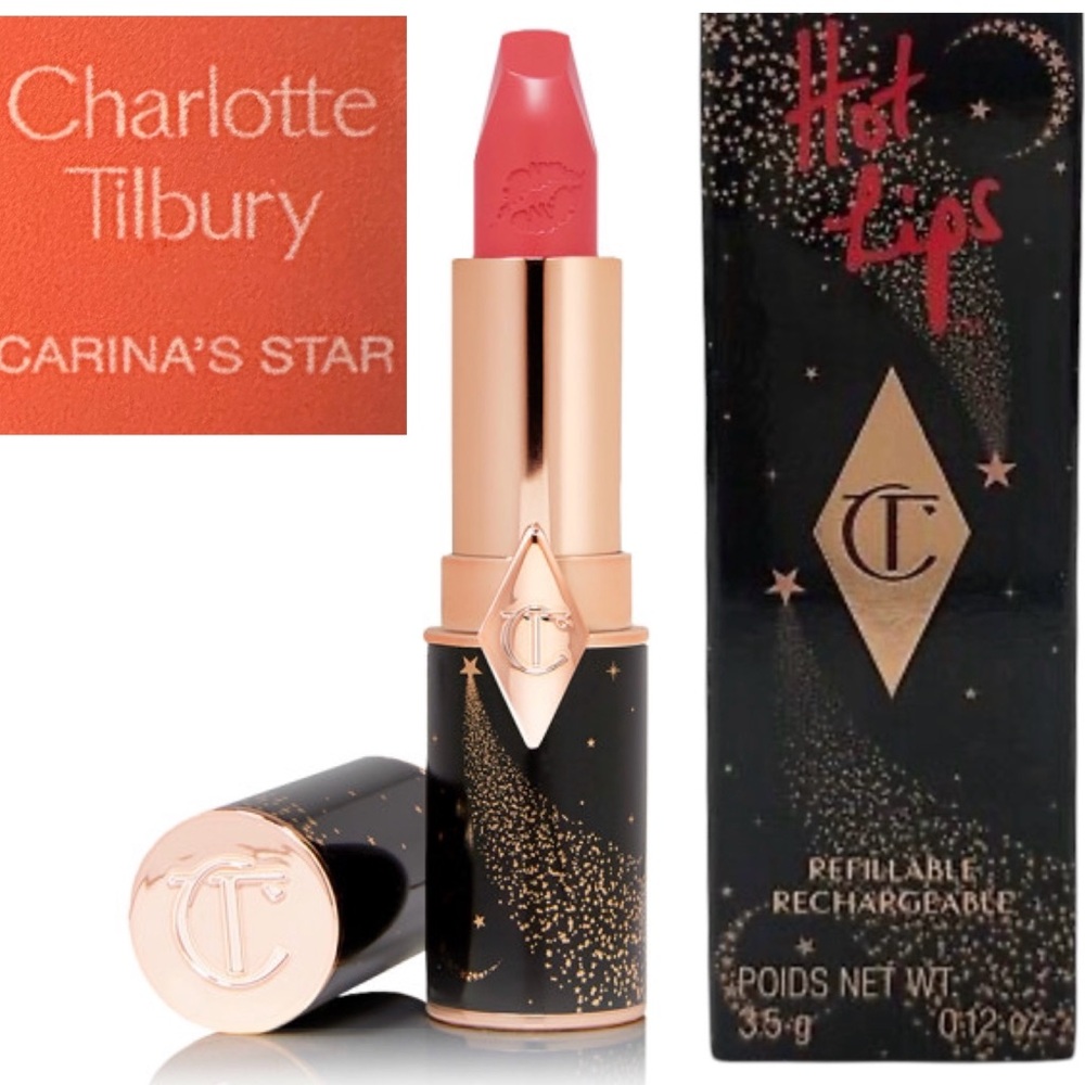 NIB CHARLOTTE TILBURY HOT LIPS REFILLABLE LIPSTICK Carina’s Star NEW SEALED 0.12
